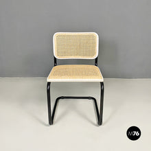 将图片加载到图库查看器，Black metal, white beech and Vienna straw Cesca chair by Marcel Breuer for Gavina, 1960s
