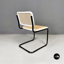 Load image into Gallery viewer, Black metal, white beech and Vienna straw Cesca chair by Marcel Breuer for Gavina, 1960s
