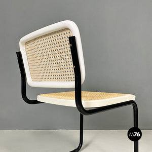 Black metal, white beech and Vienna straw Cesca chair by Marcel Breuer for Gavina, 1960s