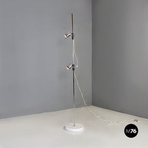 Marble, metal and plastic floor lamp by Fois for Reggiani Illuminazione, 1970s
