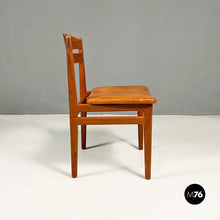 Carica l&#39;immagine nel visualizzatore di Gallery, Teak and cognac leather pair of chairs, 1960s
