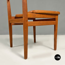 Carica l&#39;immagine nel visualizzatore di Gallery, Teak and cognac leather pair of chairs, 1960s
