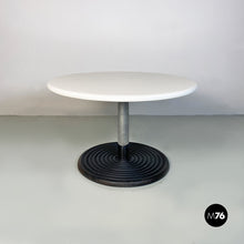 Load image into Gallery viewer, Cast iron base and white resin top low coffee table, 1980s
