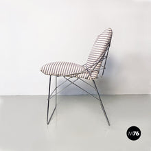 将图片加载到图库查看器，Chromed metal and cotton Sof Sof chairs by Enzo Mari for Driade, 1980s
