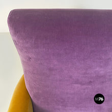 Load image into Gallery viewer, Purple and yellow armchair, 1960s
