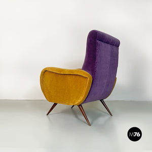 Purple and yellow armchair, 1960s