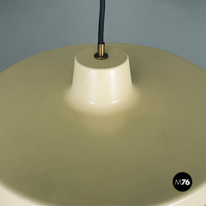 Light yellow metal and brass chandelier with up and down method, 1960s