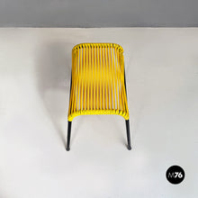 Carica l&#39;immagine nel visualizzatore di Gallery, Black metal and yellow plastic footrest or stool, 1960s
