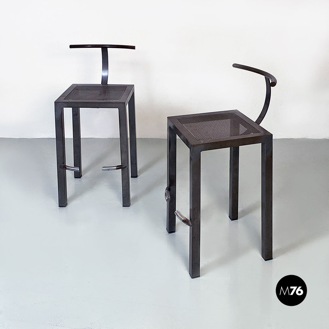 Iron counter stools by Philippe Starck for Ycami, 1980s