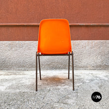 Charger l&#39;image dans la galerie, Stackable orange plastic chairs, 1960s
