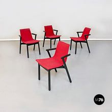 Load image into Gallery viewer, Red Villabianca chairs by Vico Magistretti for Cassina, 1985
