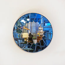 Load image into Gallery viewer, Blue round mirror, 1960s
