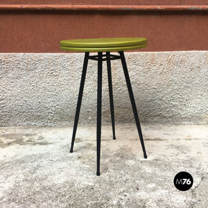 Small bar table with round green top, 1950s