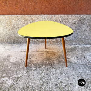Yellow formica coffee table, 1960s