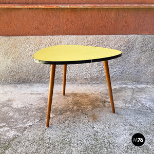 Yellow formica coffee table, 1960s