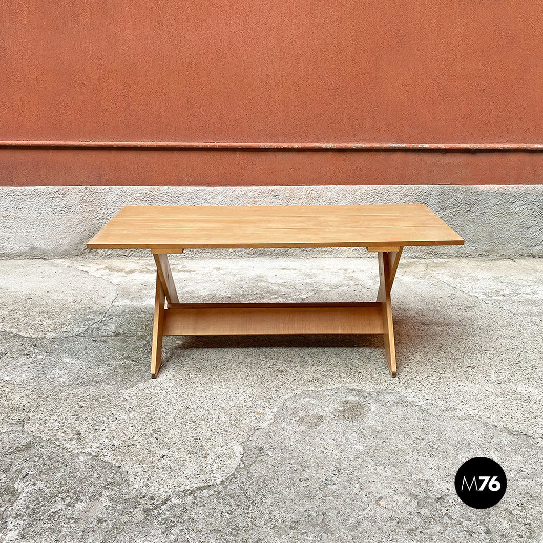 Solid wood Crate table by Gerrit Rietveld for Cassina, 1980s