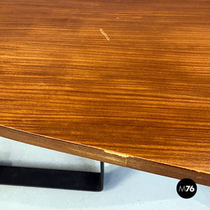 Wooden Elliptical coffee table, 1960s