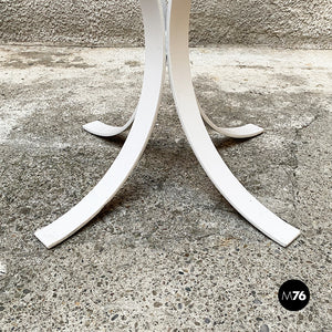 White curved steel base for round top table, 1970s